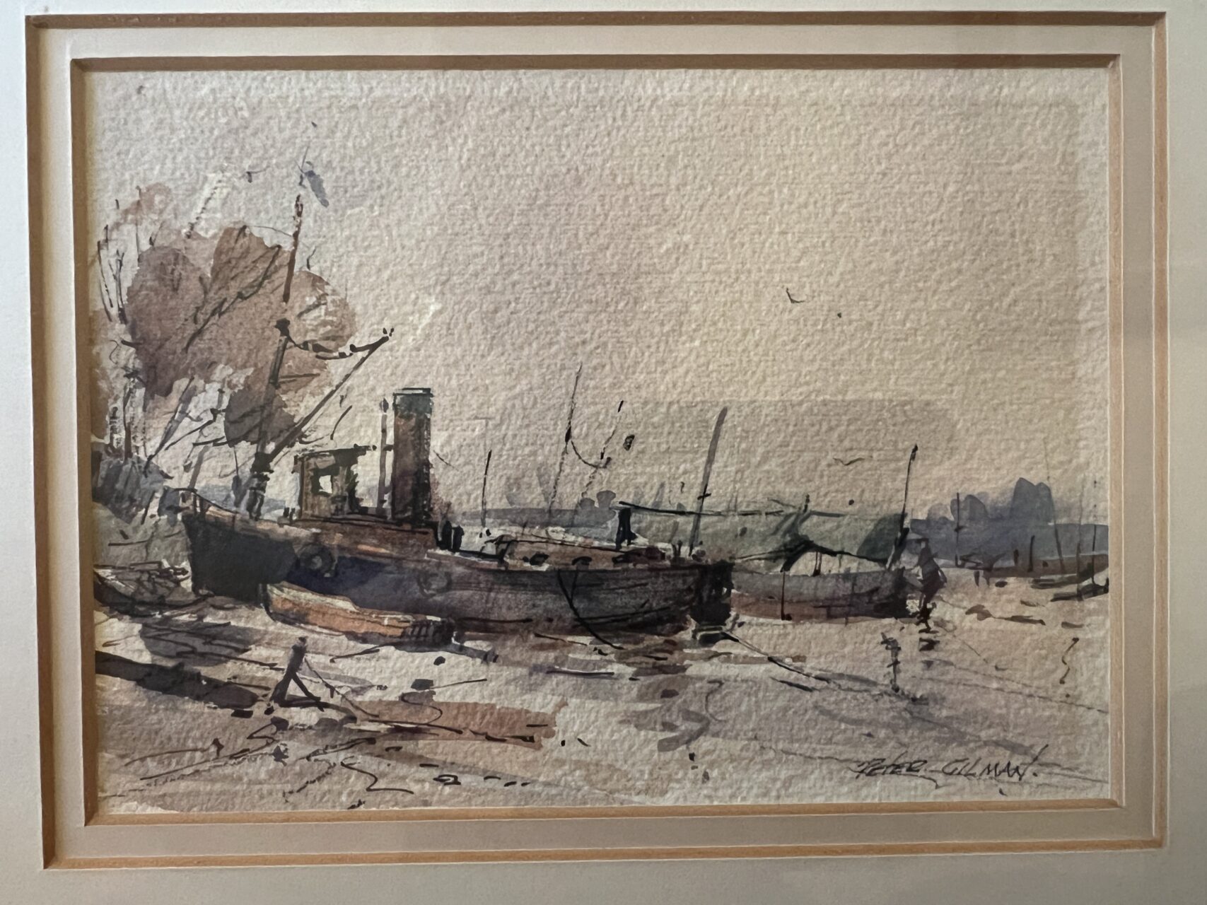 Peter Gilman Pin Mill Watercolour (3)