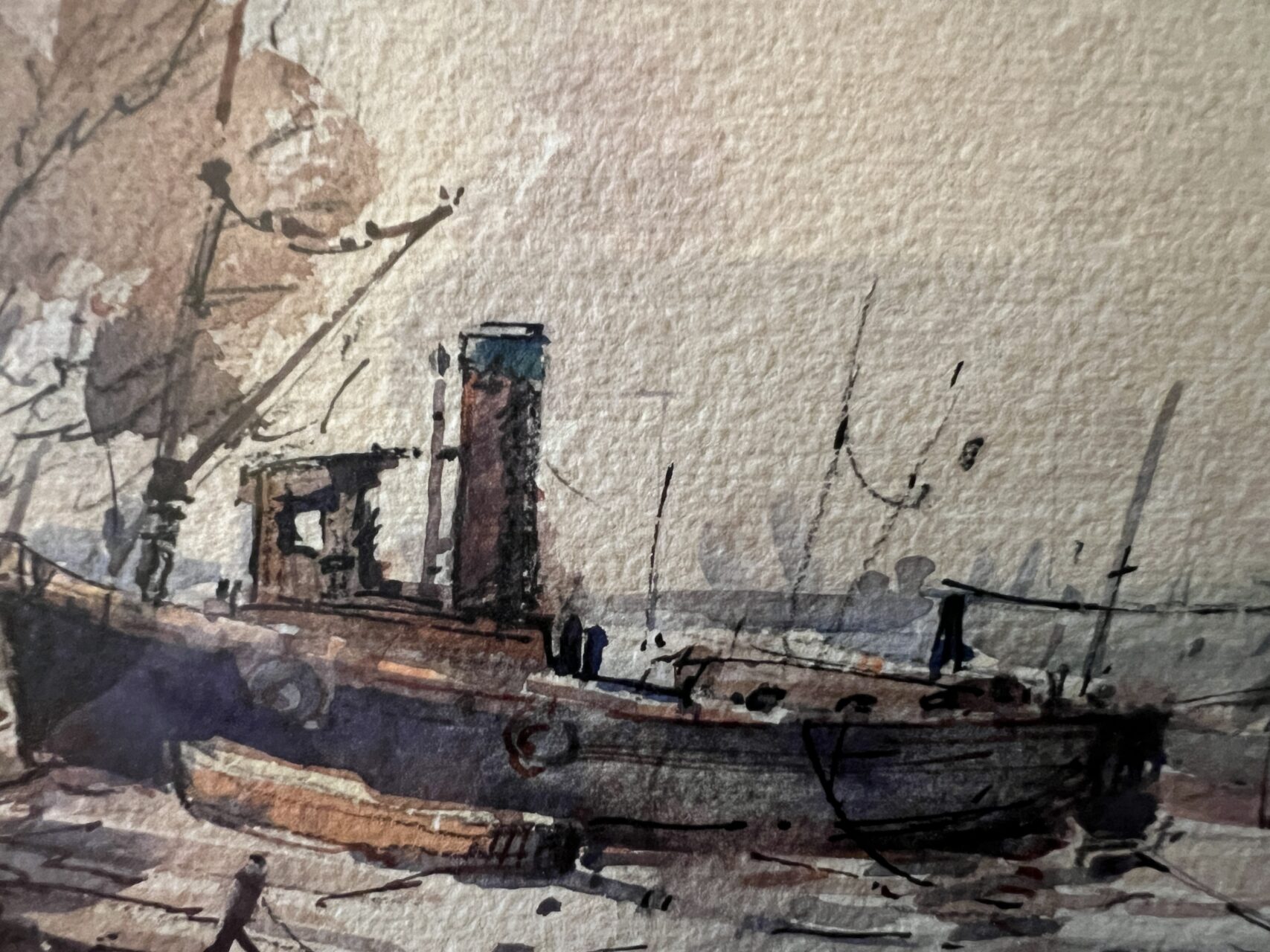 Peter Gilman Pin Mill Watercolour (4)